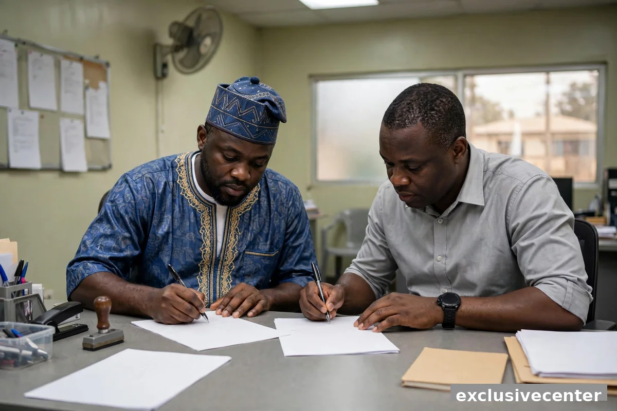 transfer vehicle ownership signing documents Nigeria licensing office