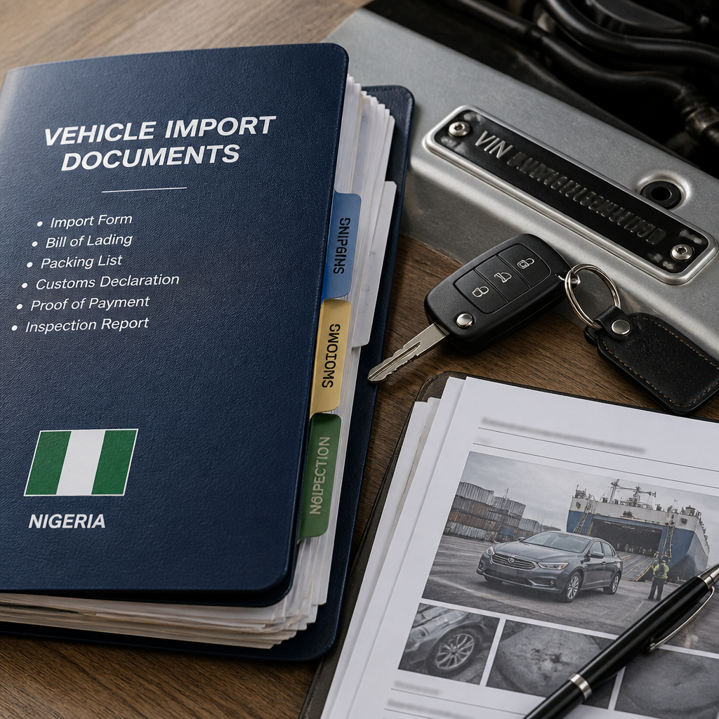 Checking VIN and import documents before customs clearance